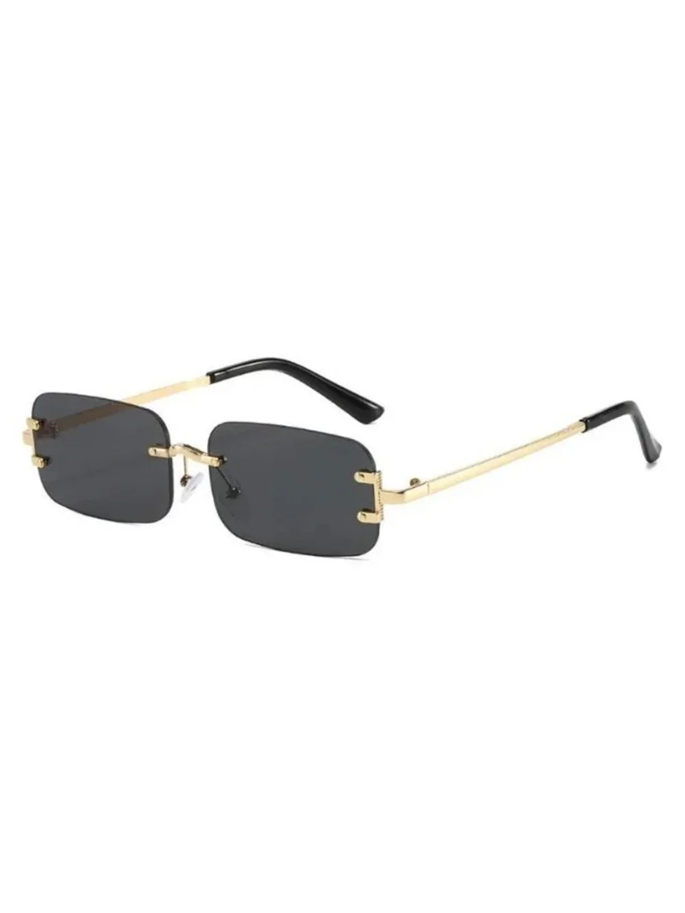 Retro Rimless Square Sunglasses